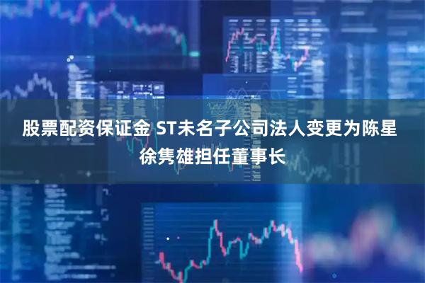股票配资保证金 ST未名子公司法人变更为陈星 徐隽雄担任董事长